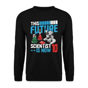 Diese Zukünftige Wissenschaftlerin Ist Jetzt 10 - Unisex Pullover - Schwarz - Vorne - Alina (178cm) & Michal (187cm)