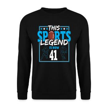 Cette légende du sport est maintenant 41e, le rugby à XV 41e - Sweat-shirt Unisexe - noir - Devant - Alina (178cm) & Michal (187cm)