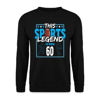Diese Sportlegende Ist Jetzt 60, Rugbyspiel 60. - Unisex Pullover - Schwarz - Vorne - Alina (178cm) & Michal (187cm)