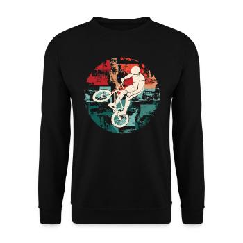 BMX Bike Rider rétro Cycliste BMX - Sweat-shirt Unisexe - noir - Devant - Alina (178cm) & Michal (187cm)