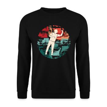 Darts Player Darts Game Retro Darts Player - Unisex Sweatshirt - black - Front - Alina (178cm) & Michal (187cm)