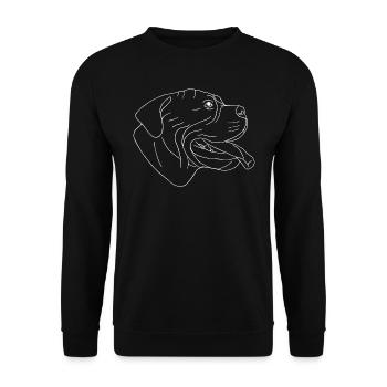 Bullmastiff Kopf - Unisex Pullover - Schwarz - Vorne - Alina (178cm) & Michal (187cm)