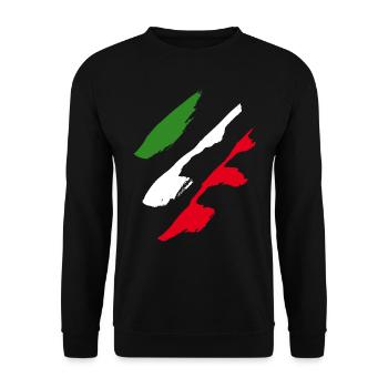 Drapeau de style italien - Sweat-shirt Unisexe - noir - Devant - Alina (178cm) & Michal (187cm)