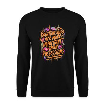 relationships - Unisex Sweatshirt - black - Front - Alina (178cm) & Michal (187cm)