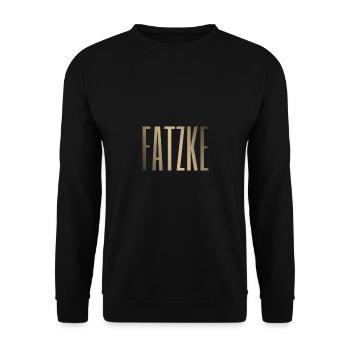 Fatzke Lustiges Wort Lackaffe Selbstironie Kerl - Unisex Pullover - Schwarz - Vorne - Alina (178cm) & Michal (187cm)