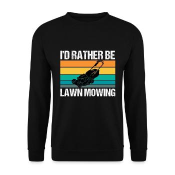 Je préférerais tondre à gazon mowologue tracteur à fauchage - Sweat-shirt Unisexe - noir - Devant - Alina (178cm) & Michal (187cm)