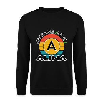 Alina - Unisex Pullover - Schwarz - Vorne - Alina (178cm) & Michal (187cm)
