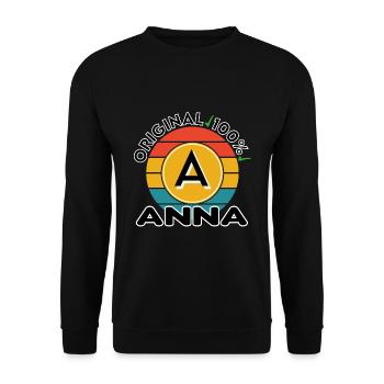 Anna - Unisex Pullover - Schwarz - Vorne - Alina (178cm) & Michal (187cm)