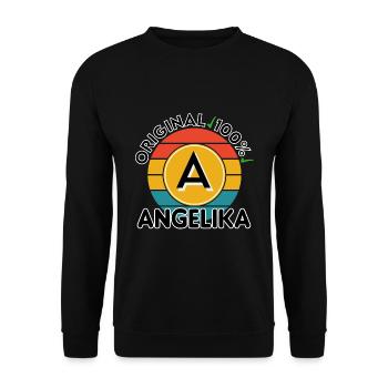 Angelika - Unisex Pullover - Schwarz - Vorne - Alina (178cm) & Michal (187cm)
