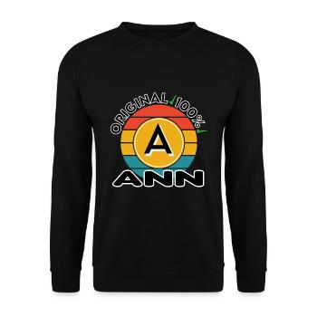 Ann - Unisex Pullover - Schwarz - Vorne - Alina (178cm) & Michal (187cm)
