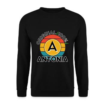 Antonia - Unisex Pullover - Schwarz - Vorne - Alina (178cm) & Michal (187cm)