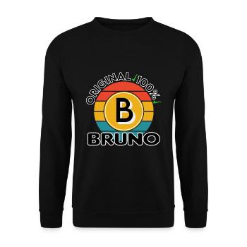 Bruno - Unisex Pullover - Schwarz - Vorne - Alina (178cm) & Michal (187cm)