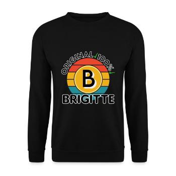 Brigitte - Unisex Pullover - Schwarz - Vorne - Alina (178cm) & Michal (187cm)