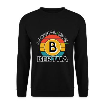 Bertha - Unisex Pullover - Schwarz - Vorne - Alina (178cm) & Michal (187cm)