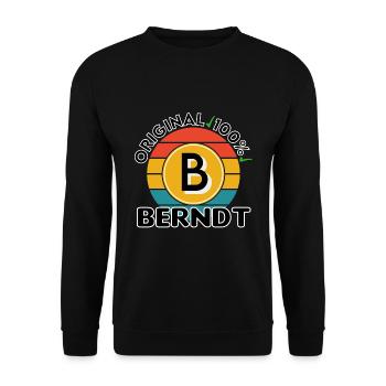 Berndt - Unisex Pullover - Schwarz - Vorne - Alina (178cm) & Michal (187cm)