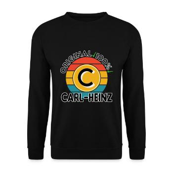 Carl-Heinz - Unisex Pullover - Schwarz - Vorne - Alina (178cm) & Michal (187cm)