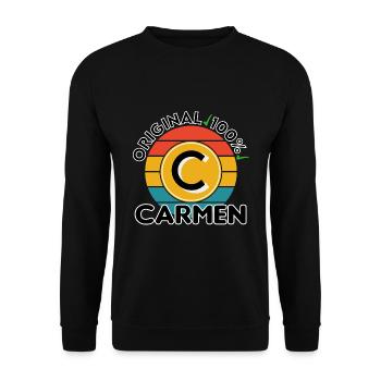 Carmen - Unisex Pullover - Schwarz - Vorne - Alina (178cm) & Michal (187cm)