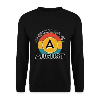 August - Unisex Pullover - Schwarz - Vorne - Alina (178cm) & Michal (187cm)