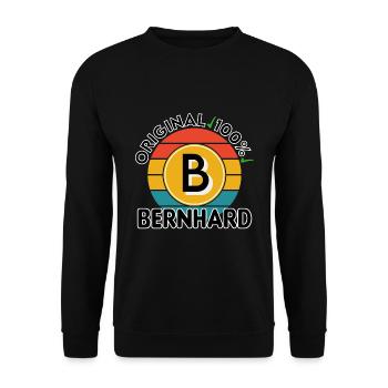 Bernhard - Unisex Pullover - Schwarz - Vorne - Alina (178cm) & Michal (187cm)