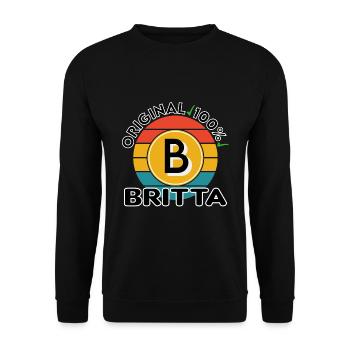 Britta - Unisex Pullover - Schwarz - Vorne - Alina (178cm) & Michal (187cm)