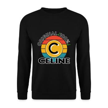 Celine - Unisex Pullover - Schwarz - Vorne - Alina (178cm) & Michal (187cm)