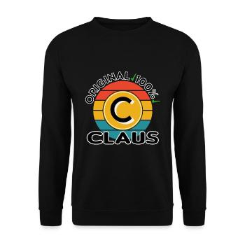 Claus - Unisex Pullover - Schwarz - Vorne - Alina (178cm) & Michal (187cm)