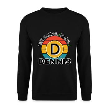 Dennis - Unisex Pullover - Schwarz - Vorne - Alina (178cm) & Michal (187cm)