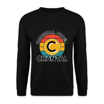 Chantal - Unisex Pullover - Schwarz - Vorne - Alina (178cm) & Michal (187cm)