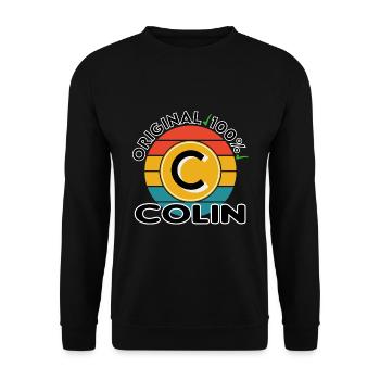 Colin - Unisex Pullover - Schwarz - Vorne - Alina (178cm) & Michal (187cm)