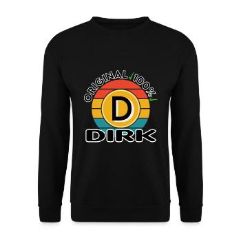 Dirk - Unisex Pullover - Schwarz - Vorne - Alina (178cm) & Michal (187cm)