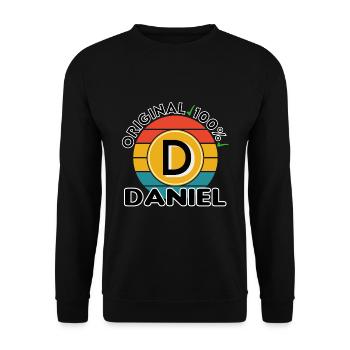 Daniel - Unisex Pullover - Schwarz - Vorne - Alina (178cm) & Michal (187cm)