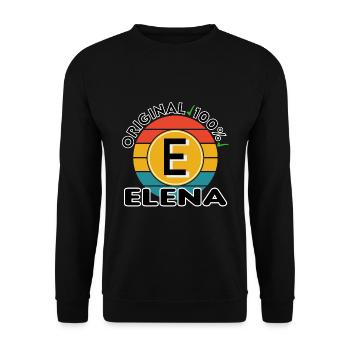 Elena - Unisex Pullover - Schwarz - Vorne - Alina (178cm) & Michal (187cm)