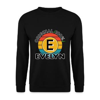 Evelyn - Unisex Pullover - Schwarz - Vorne - Alina (178cm) & Michal (187cm)