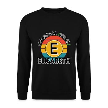 Elisabeth - Unisex Pullover - Schwarz - Vorne - Alina (178cm) & Michal (187cm)