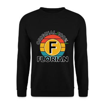 Florian - Unisex Pullover - Schwarz - Vorne - Alina (178cm) & Michal (187cm)