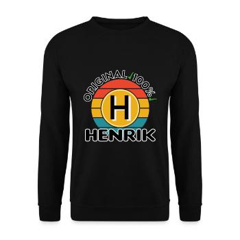 Henrik - Unisex Pullover - Schwarz - Vorne - Alina (178cm) & Michal (187cm)