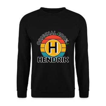 Hendrik - Unisex Pullover - Schwarz - Vorne - Alina (178cm) & Michal (187cm)