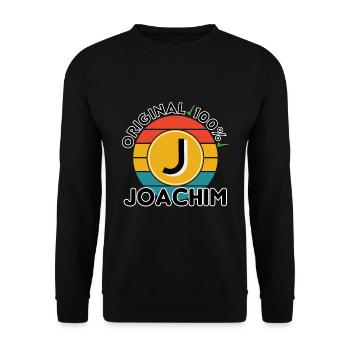 Joachim - Unisex Pullover - Schwarz - Vorne - Alina (178cm) & Michal (187cm)