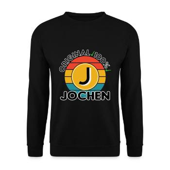 Jochen - Unisex Pullover - Schwarz - Vorne - Alina (178cm) & Michal (187cm)