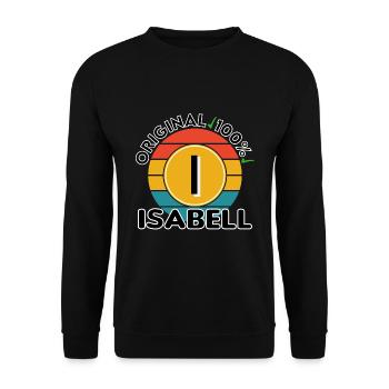 Isabell - Unisex Pullover - Schwarz - Vorne - Alina (178cm) & Michal (187cm)