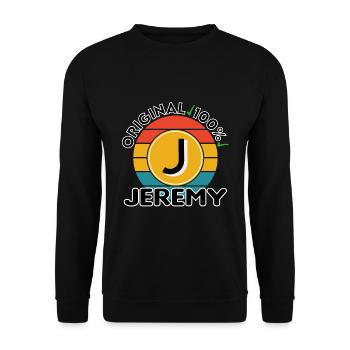Jeremy - Unisex Pullover - Schwarz - Vorne - Alina (178cm) & Michal (187cm)