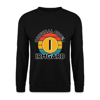 Irmgard - Unisex Pullover - Schwarz - Vorne - Alina (178cm) & Michal (187cm)
