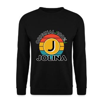 Jolina - Unisex Pullover - Schwarz - Vorne - Alina (178cm) & Michal (187cm)