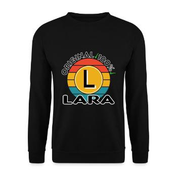 Lara - Unisex Pullover - Schwarz - Vorne - Alina (178cm) & Michal (187cm)
