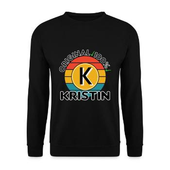 Kristin - Unisex Pullover - Schwarz - Vorne - Alina (178cm) & Michal (187cm)