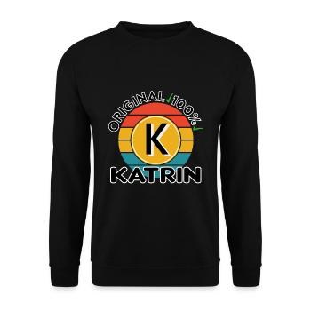 Katrin - Unisex Pullover - Schwarz - Vorne - Alina (178cm) & Michal (187cm)