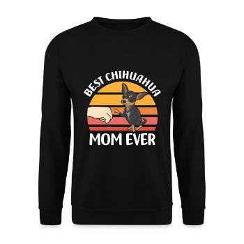Chihuahua Mama | Pet Dogs Dog Idée cadeau - Sweat-shirt Unisexe - noir - Devant - Alina (178cm) & Michal (187cm)