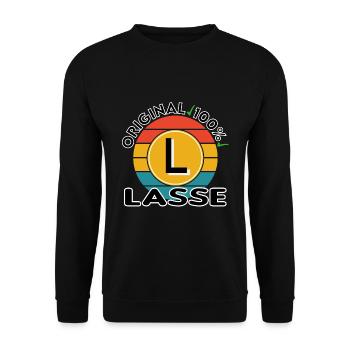 Lasse - Unisex Pullover - Schwarz - Vorne - Alina (178cm) & Michal (187cm)