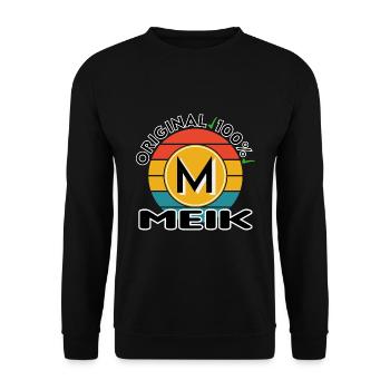 Meik - Unisex Pullover - Schwarz - Vorne - Alina (178cm) & Michal (187cm)