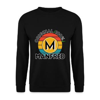 Manfred - Unisex Pullover - Schwarz - Vorne - Alina (178cm) & Michal (187cm)